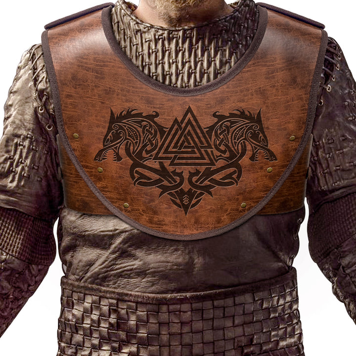 WorldNorse Keltischer Knoten Vegvisir Wolves Brustpanzer