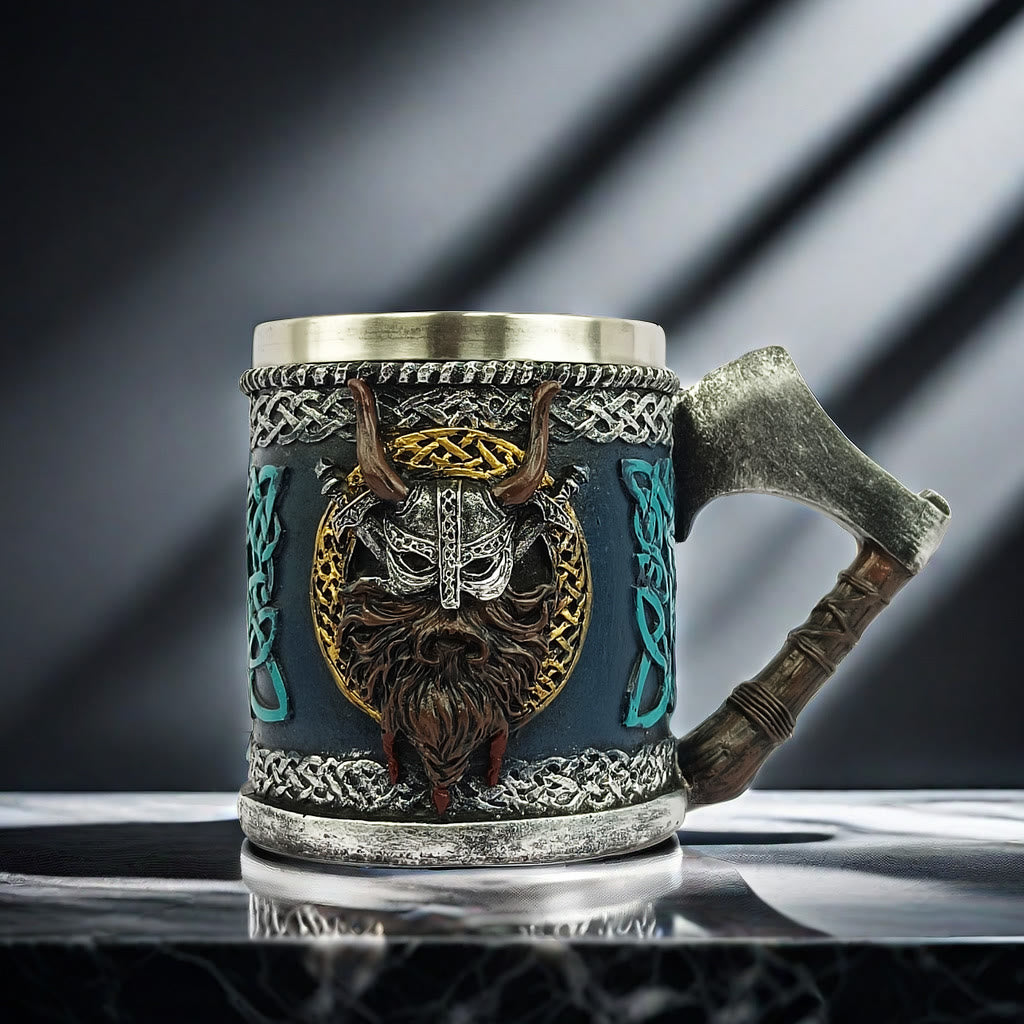 WorldNorse Keltischer Knoten Wikinger Axt Griff Tasse