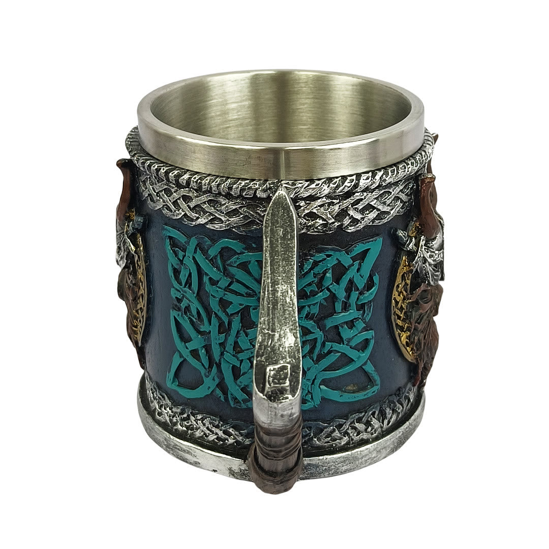 WorldNorse Keltischer Knoten Wikinger Axt Griff Tasse