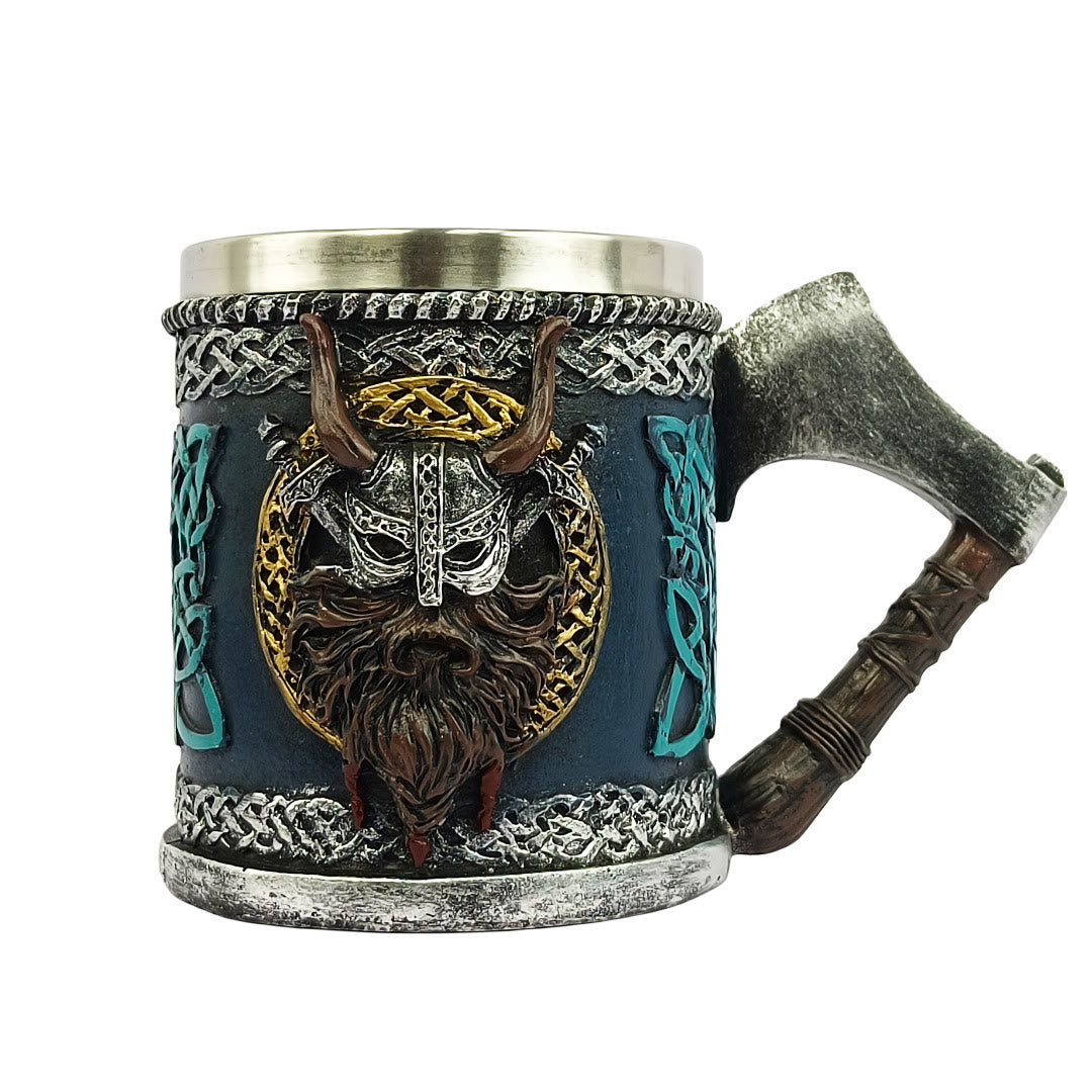 WorldNorse Keltischer Knoten Wikinger Axt Griff Tasse