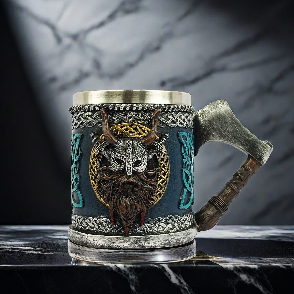 WorldNorse Keltischer Knoten Wikinger Axt Griff Tasse