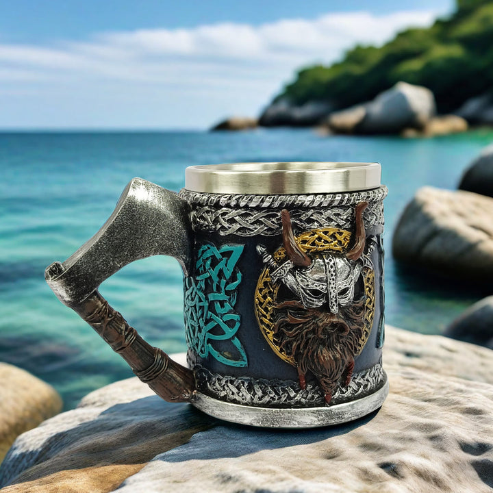 WorldNorse Keltischer Knoten Wikinger Axt Griff Tasse