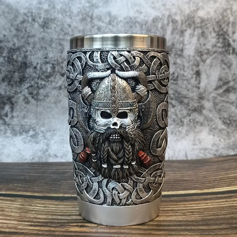 WorldNorse Wikinger Totenkopf Krieger Keltischer Knoten Tasse