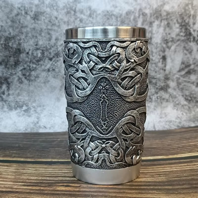 WorldNorse Wikinger Totenkopf Krieger Keltischer Knoten Tasse