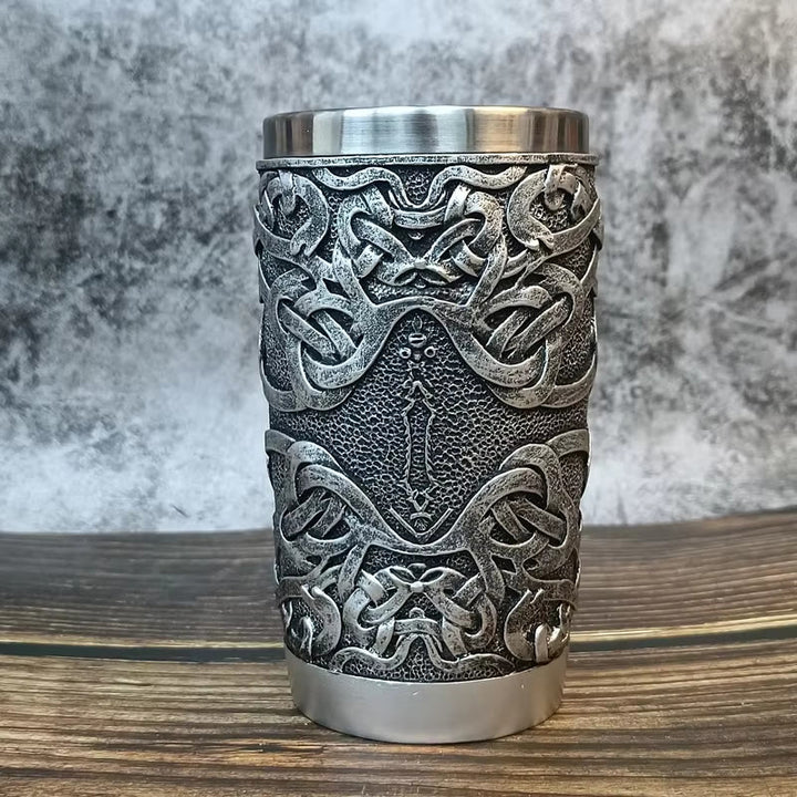 WorldNorse Wikinger Totenkopf Krieger Keltischer Knoten Tasse