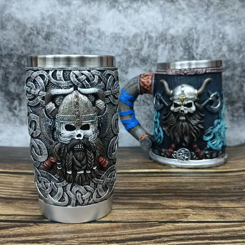 WorldNorse Wikinger Totenkopf Krieger Keltischer Knoten Tasse