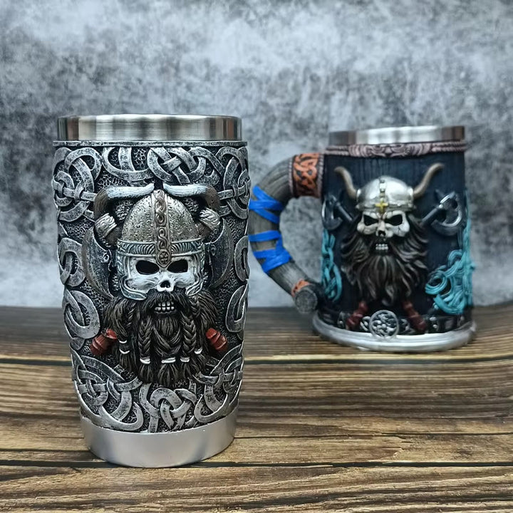 WorldNorse Wikinger Totenkopf Krieger Keltischer Knoten Tasse