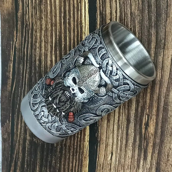 WorldNorse Wikinger Totenkopf Krieger Keltischer Knoten Tasse