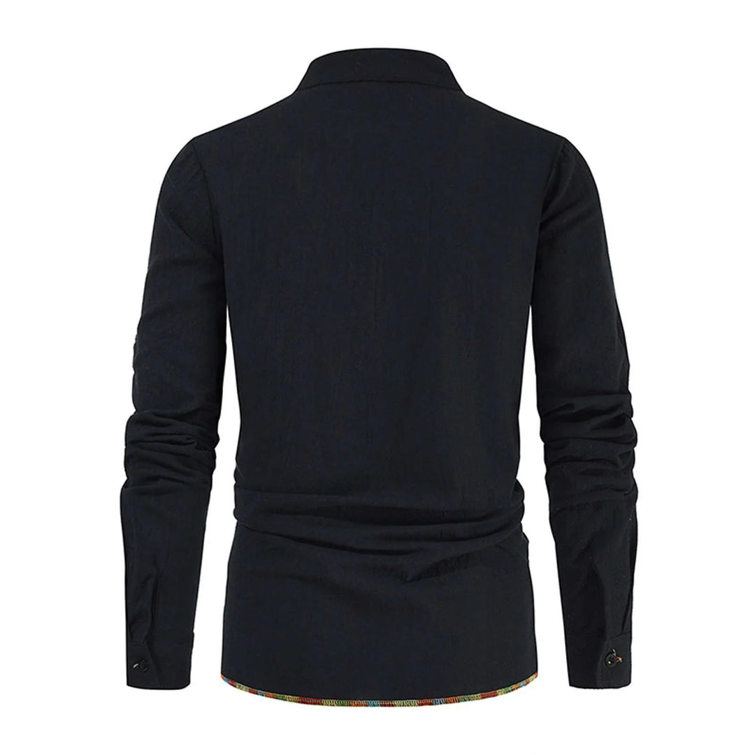 WorldNorse Mittelalterliches Kostümhemd mit farbigen Saumnähten