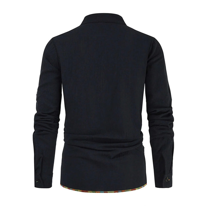 WorldNorse Mittelalterliches Kostümhemd mit farbigen Saumnähten