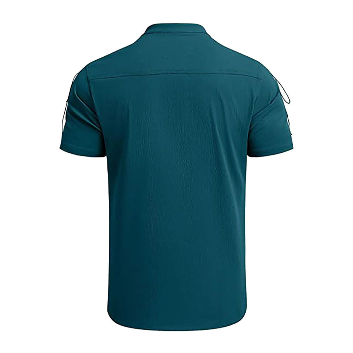 WorldNorse Mittelalterliches Kostümhemd mit Schnürung und kurzen Ärmeln