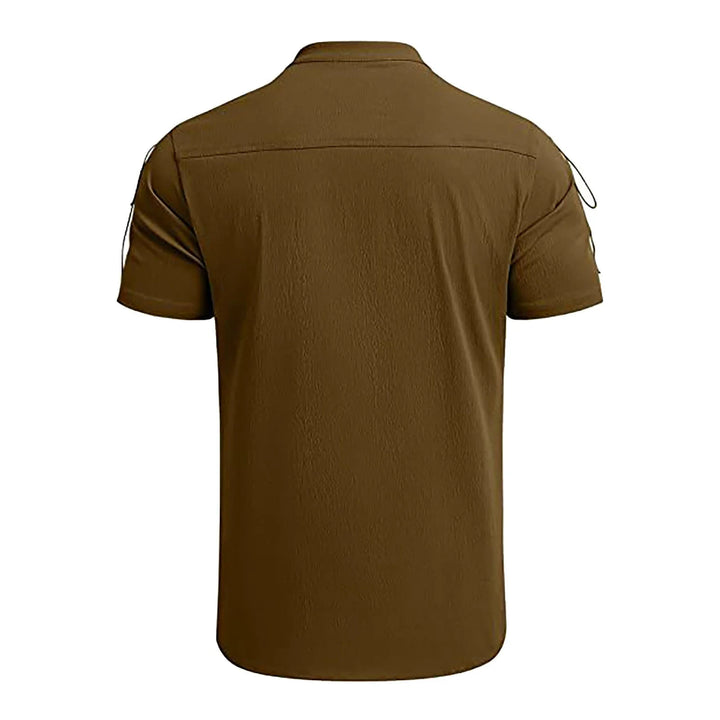 WorldNorse Mittelalterliches Kostümhemd mit Schnürung und kurzen Ärmeln