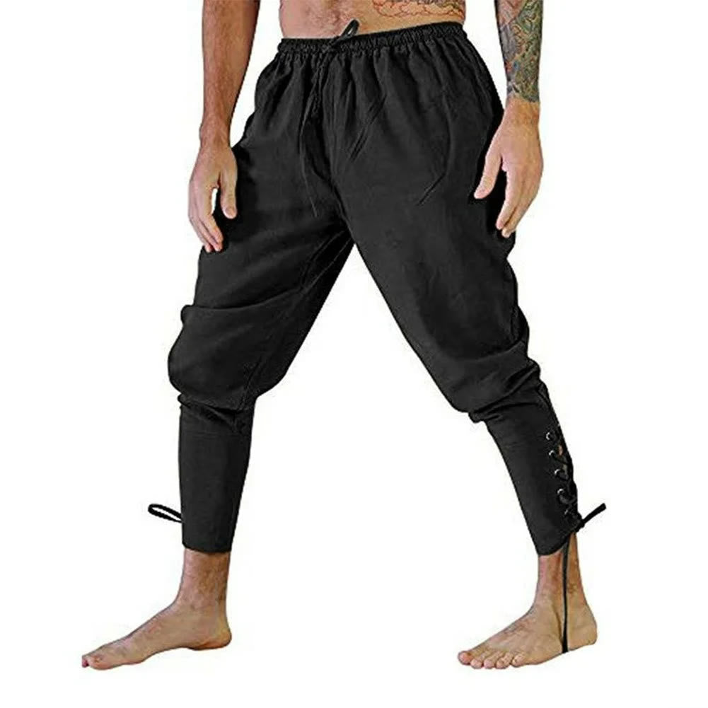 WorldNorse Viking Traditionelle Kostümhose mit Knöchelschnürung