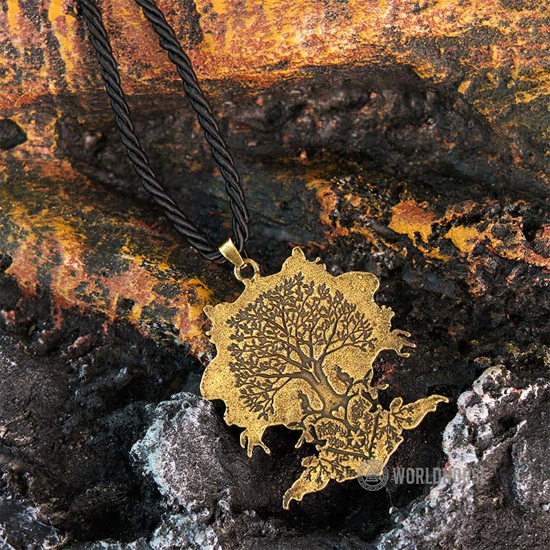 WorldNorse Valknut Spirit Baum des Lebens Halskette
