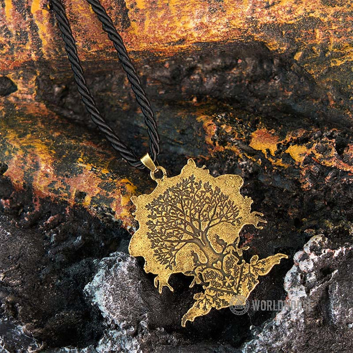 WorldNorse Valknut Spirit Baum des Lebens Halskette