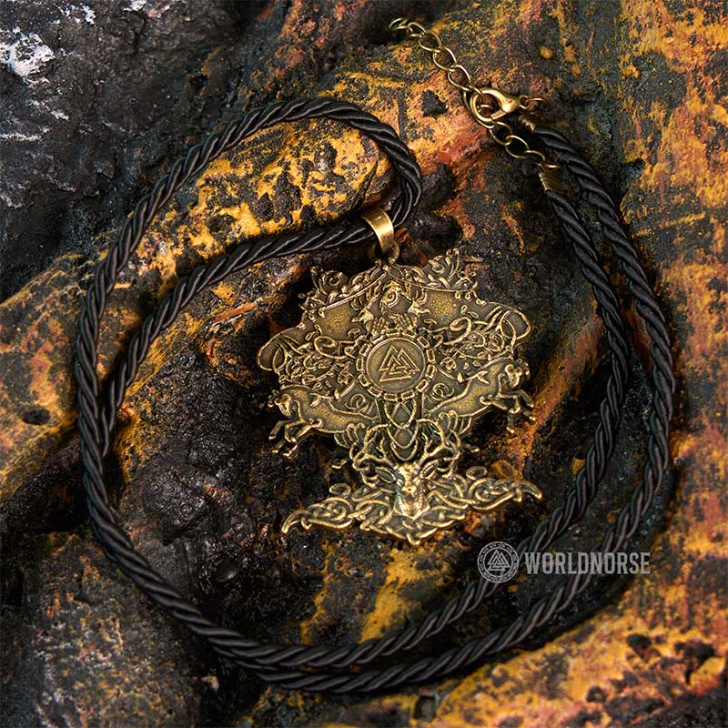 WorldNorse Valknut Spirit Baum des Lebens Halskette