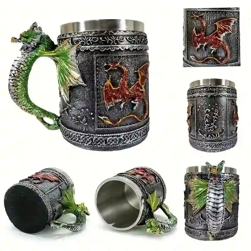 WorldNorse Mythischer Doppeldrache Tasse