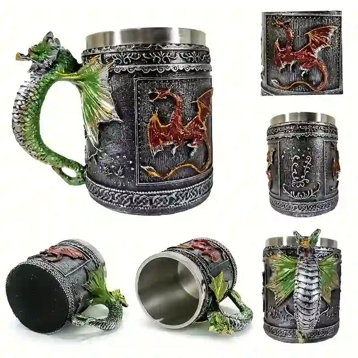 WorldNorse Mythischer Doppeldrache Tasse