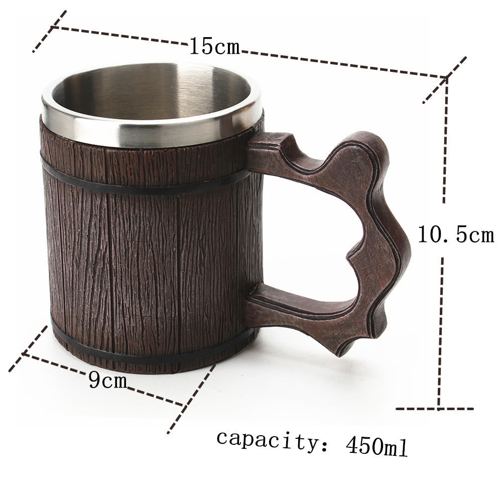 WorldNorse Bierkrug aus Holz und Harz