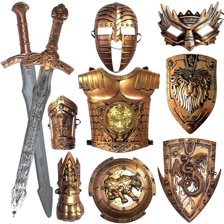 WorldNorse Warrior Rüstung Schild Schwert Maske Waffe