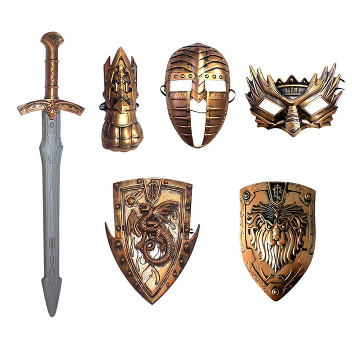 WorldNorse Warrior Rüstung Schild Schwert Maske Waffe