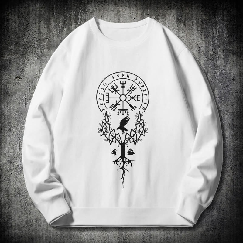 WorldNorse Viking Vögel Runen Totem Sweatshirt