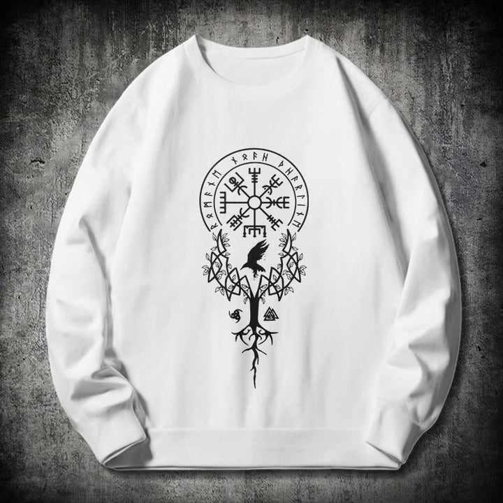 WorldNorse Viking Vögel Runen Totem Sweatshirt