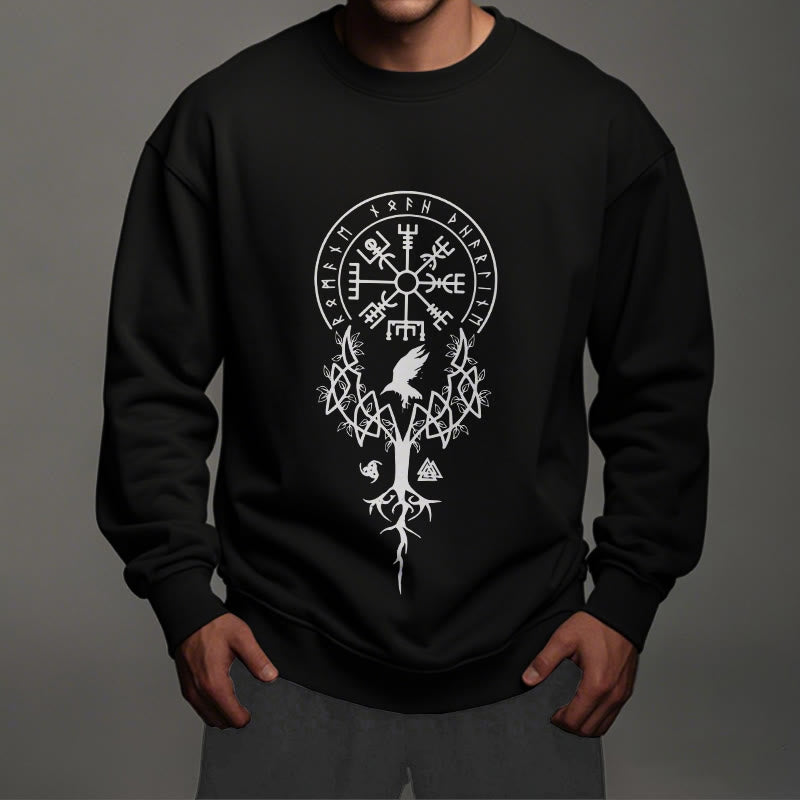 WorldNorse Viking Vögel Runen Totem Sweatshirt