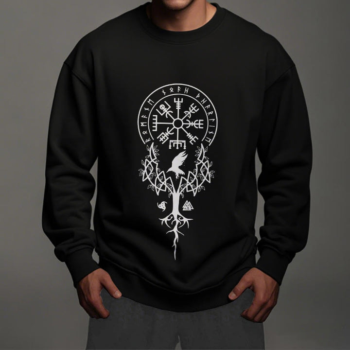 WorldNorse Viking Vögel Runen Totem Sweatshirt