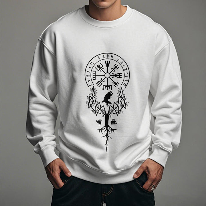 WorldNorse Viking Vögel Runen Totem Sweatshirt