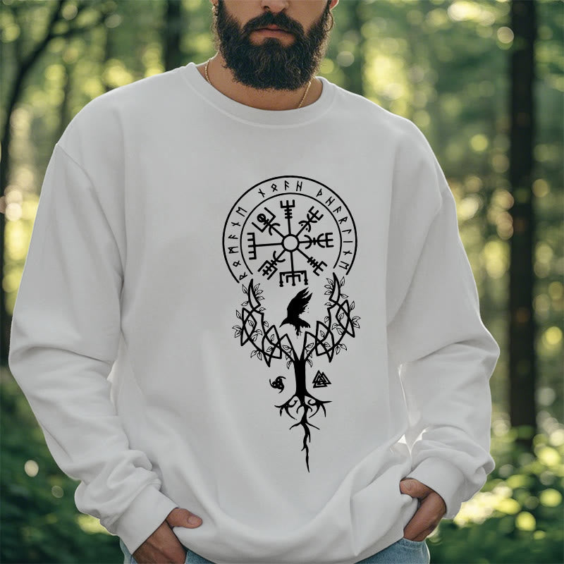WorldNorse Viking Vögel Runen Totem Sweatshirt