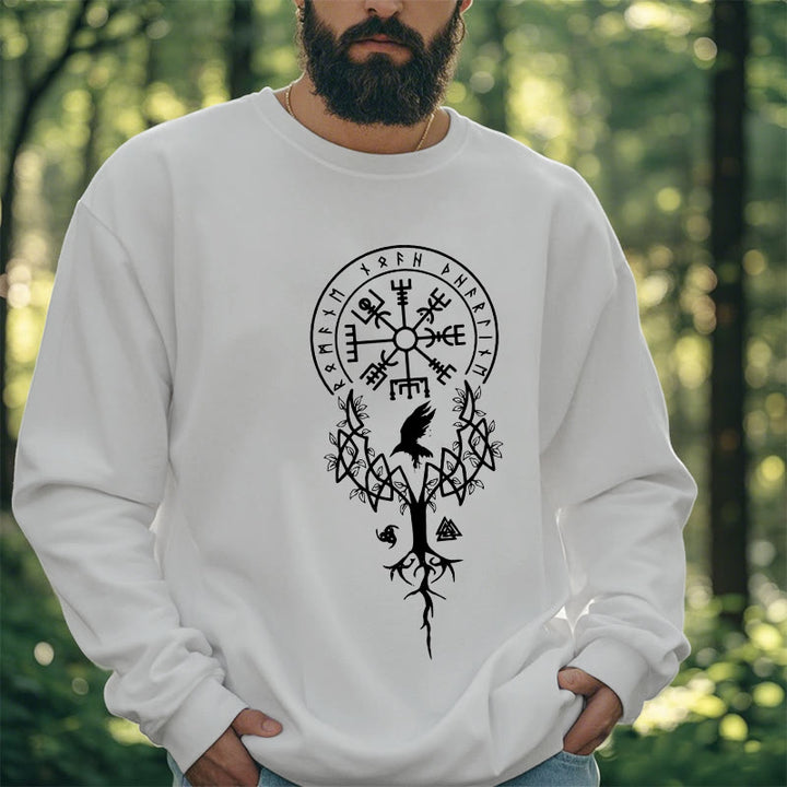 WorldNorse Viking Vögel Runen Totem Sweatshirt