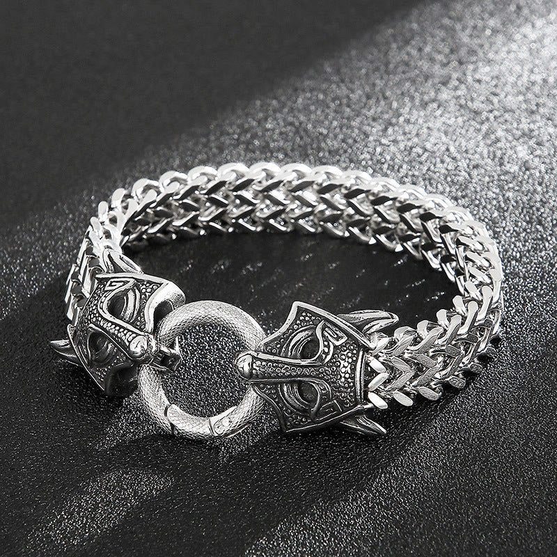 WorldNorse Fuchs- Wolf Kopf-Maskenarmband