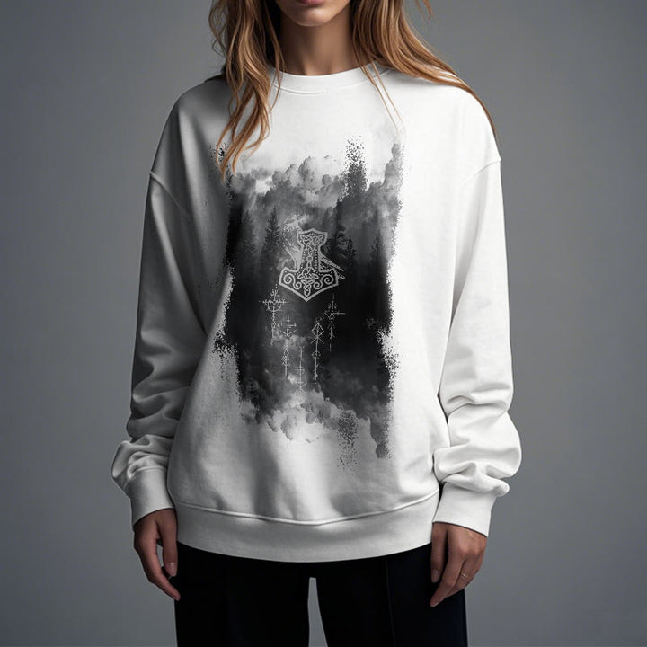 WorldNorse Raven Thors Hammer Sweatshirt