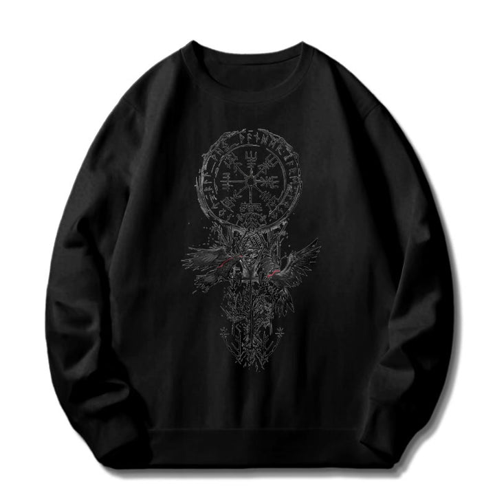 WorldNorse Wikinger Vegvisir Valknut Totem Sweatshirt