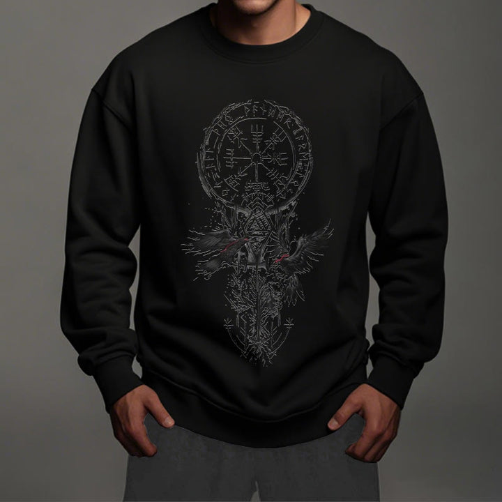 WorldNorse Wikinger Vegvisir Valknut Totem Sweatshirt