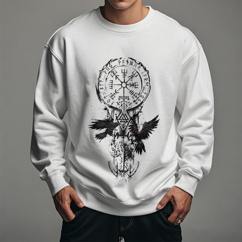 WorldNorse Wikinger Vegvisir Valknut Totem Sweatshirt