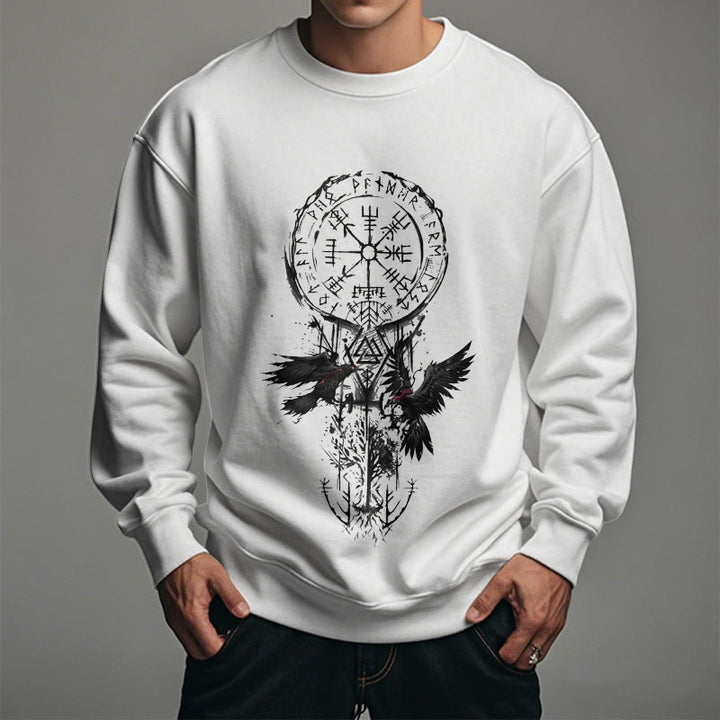 WorldNorse Wikinger Vegvisir Valknut Totem Sweatshirt