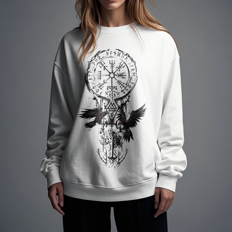 WorldNorse Wikinger Vegvisir Valknut Totem Sweatshirt