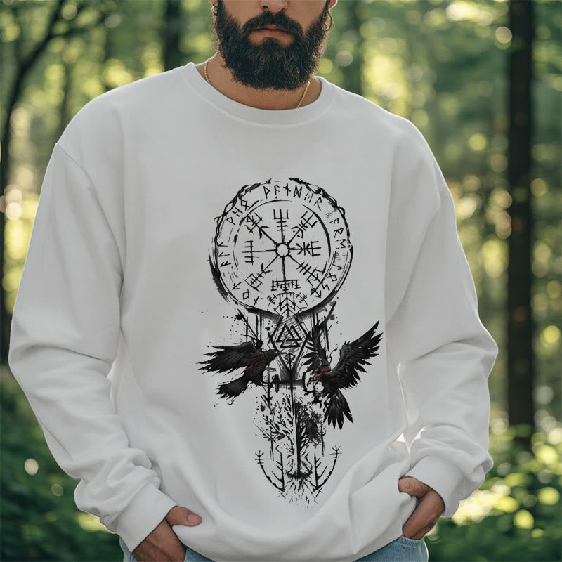 WorldNorse Wikinger Vegvisir Valknut Totem Sweatshirt
