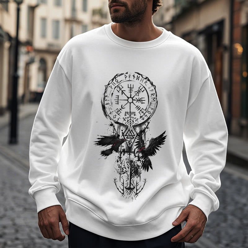 WorldNorse Wikinger Vegvisir Valknut Totem Sweatshirt
