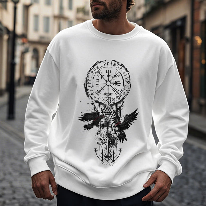 WorldNorse Wikinger Vegvisir Valknut Totem Sweatshirt