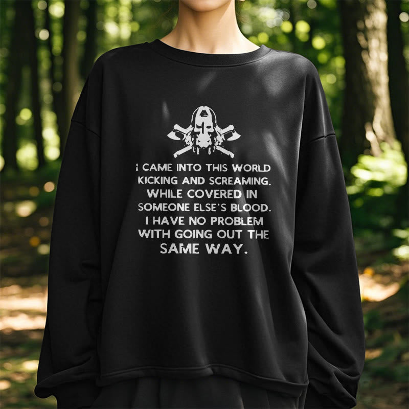 WorldNorse Ich kam in diese Welt Viking Sweatshirt