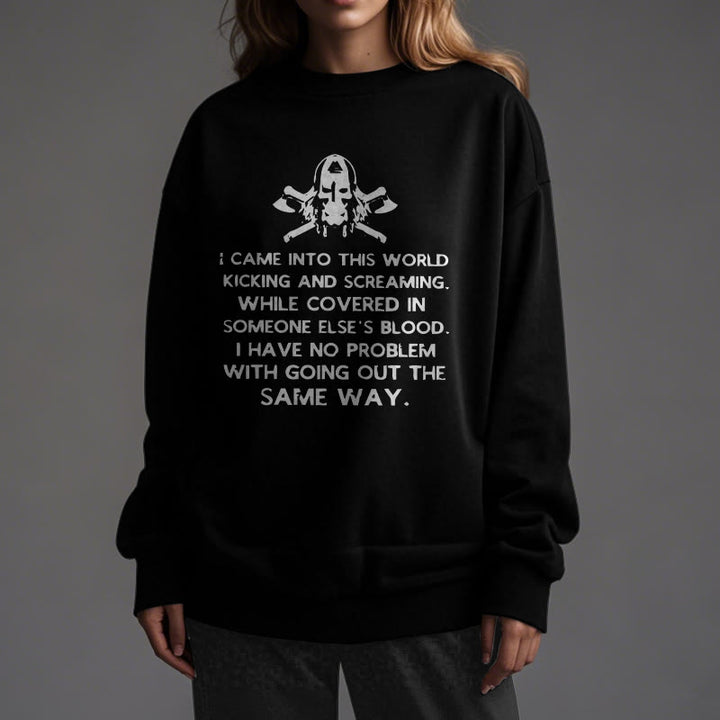 WorldNorse Ich kam in diese Welt Viking Sweatshirt