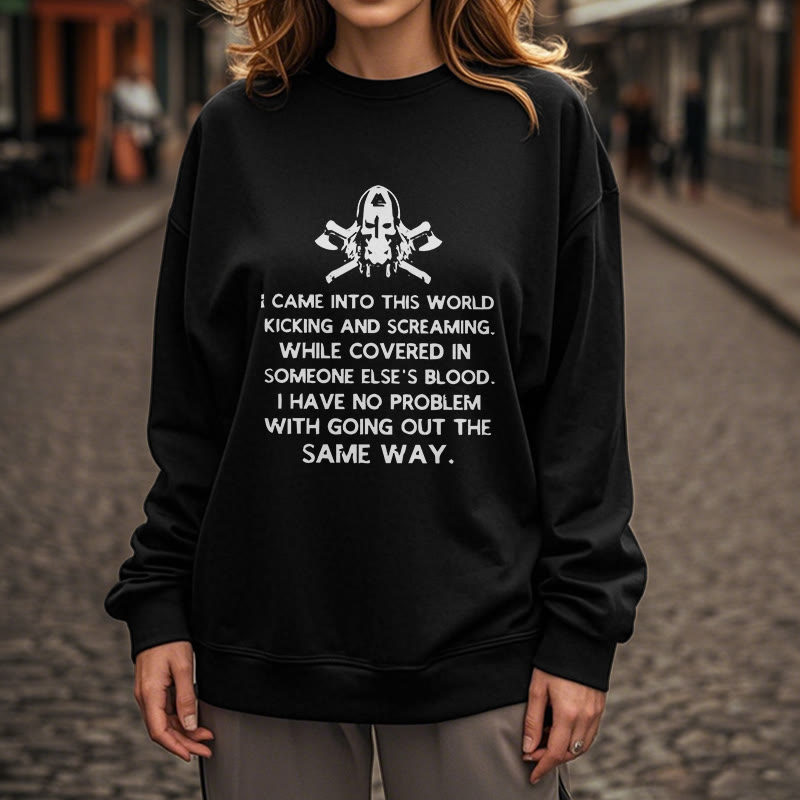 WorldNorse Ich kam in diese Welt Viking Sweatshirt