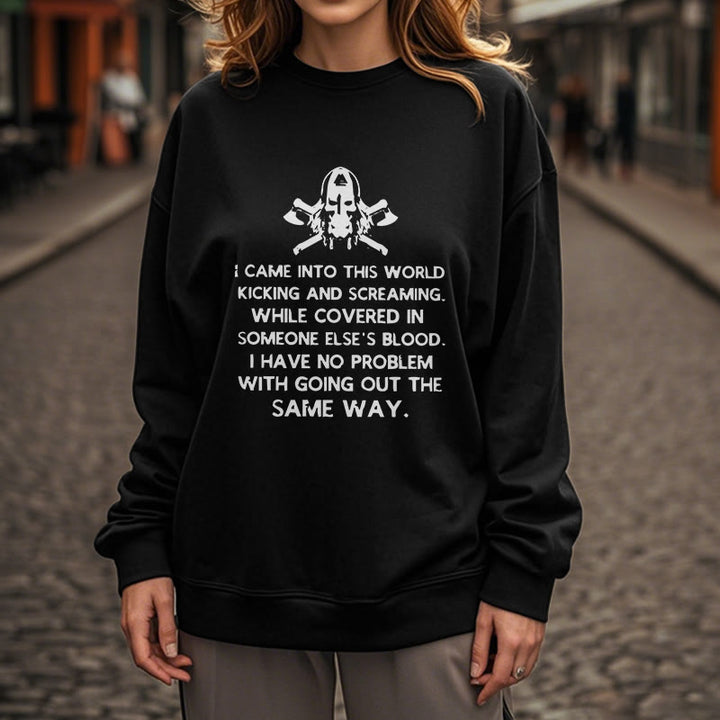 WorldNorse Ich kam in diese Welt Viking Sweatshirt