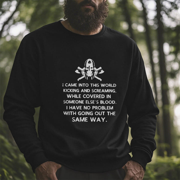 WorldNorse Ich kam in diese Welt Viking Sweatshirt
