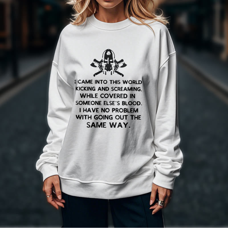 WorldNorse Ich kam in diese Welt Viking Sweatshirt