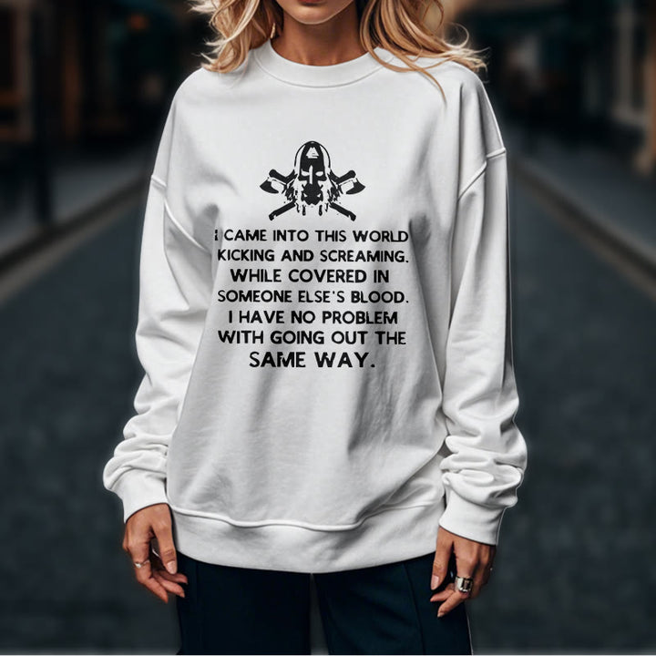WorldNorse Ich kam in diese Welt Viking Sweatshirt