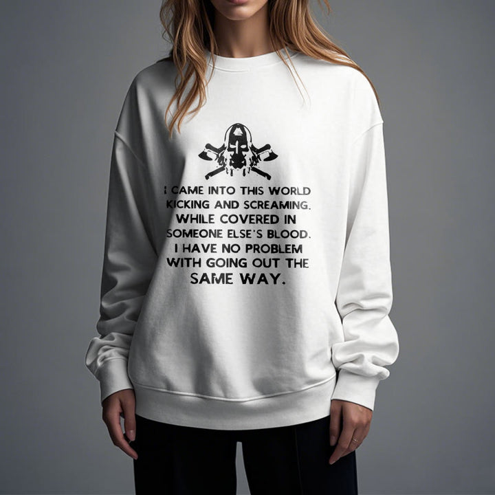 WorldNorse Ich kam in diese Welt Viking Sweatshirt